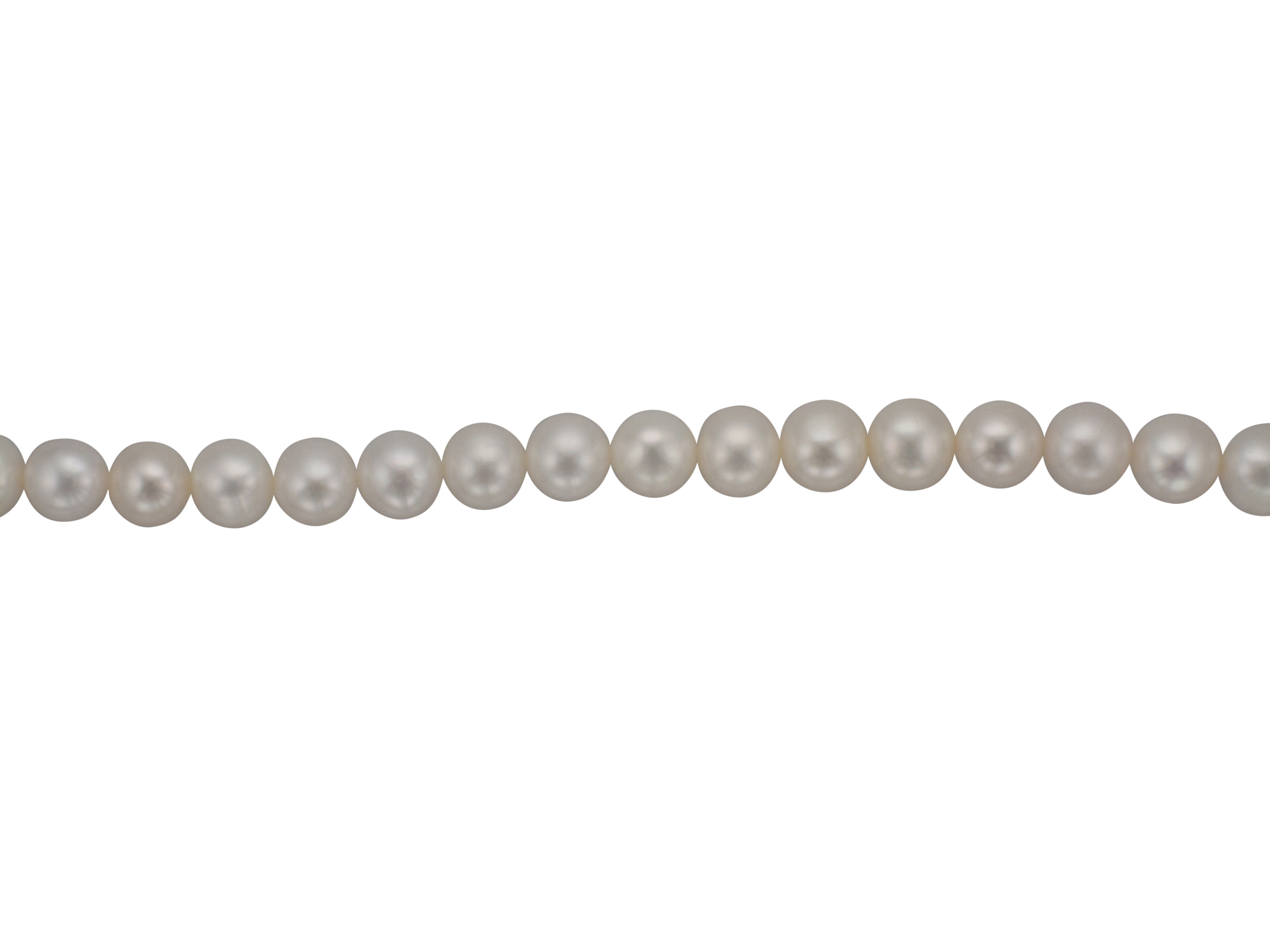 White Freshwater Pearl Necklace Row