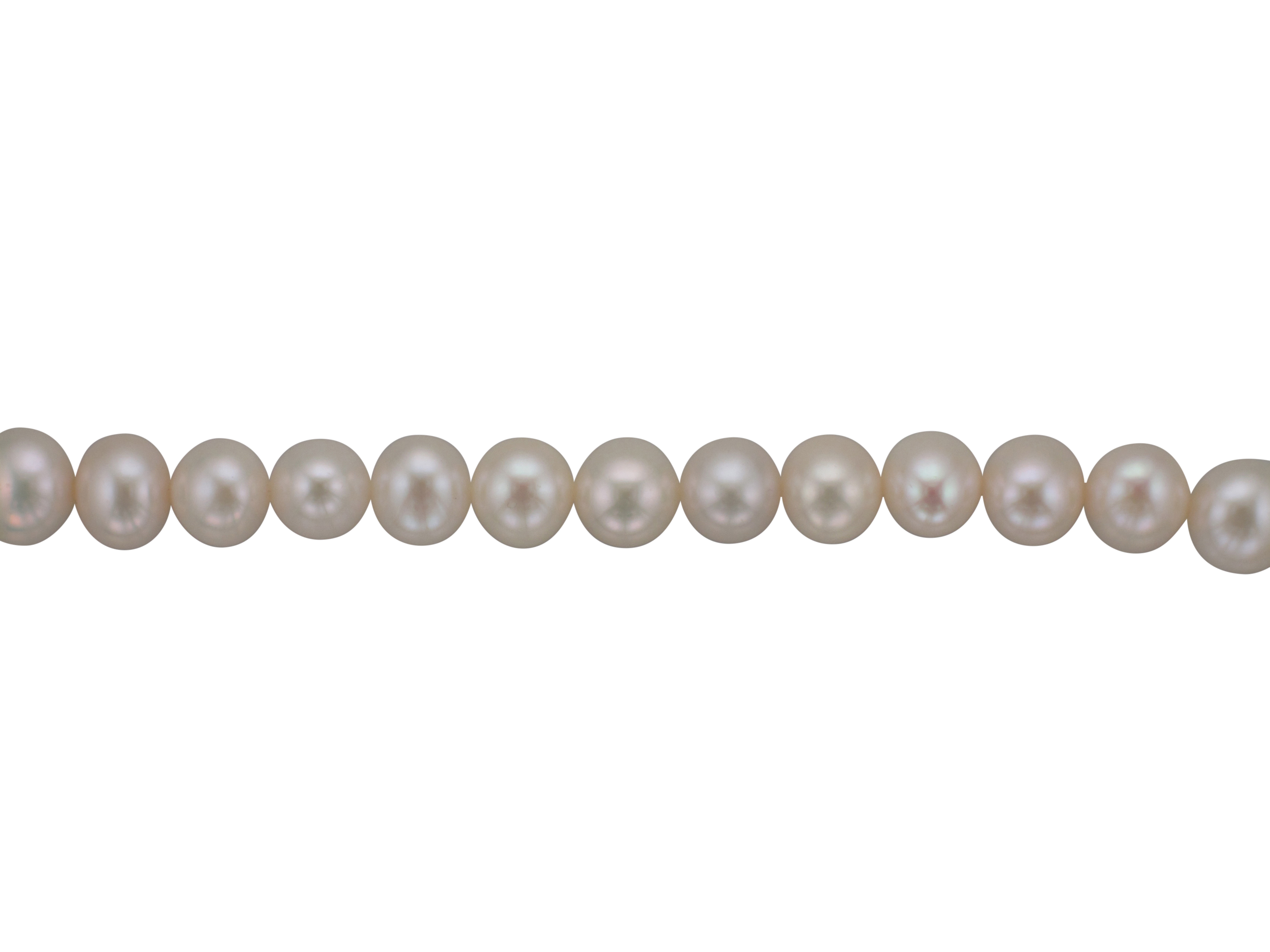 White Freshwater Pearl Necklace Row