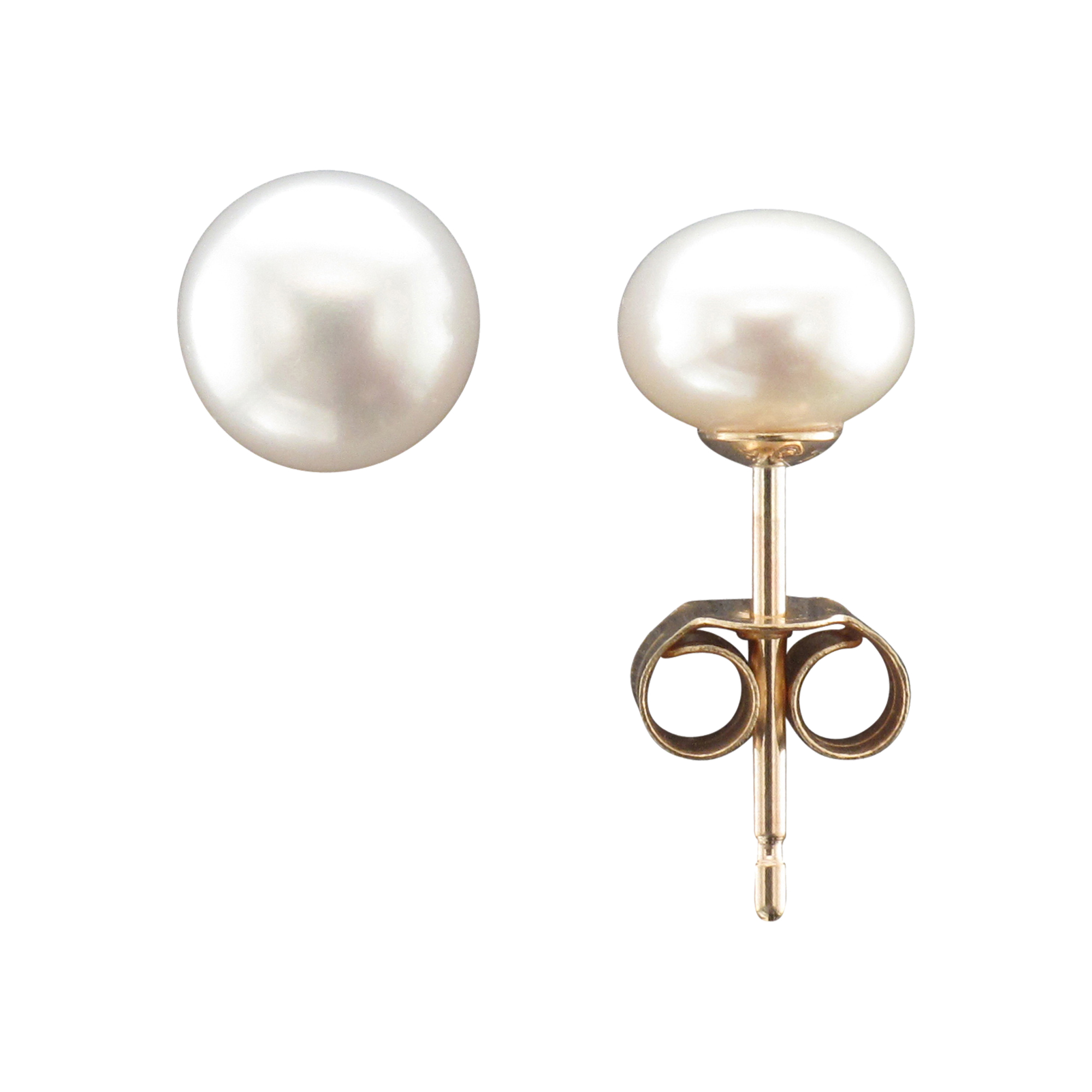 6MM FRESHWATER PEARL STUD EARRING 9CTY