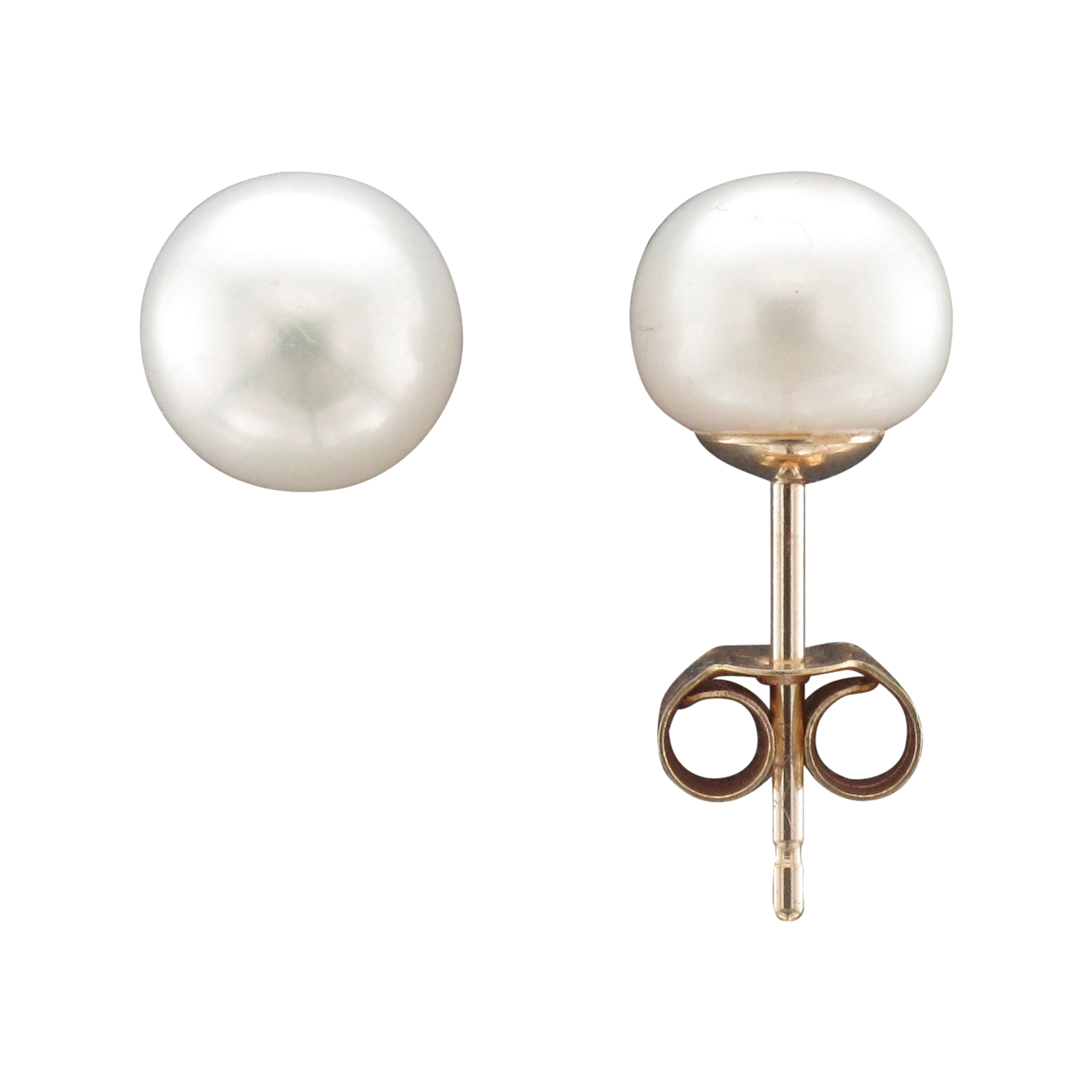 7MM FRESHWATER PEARL STUD EARRING 9CTY