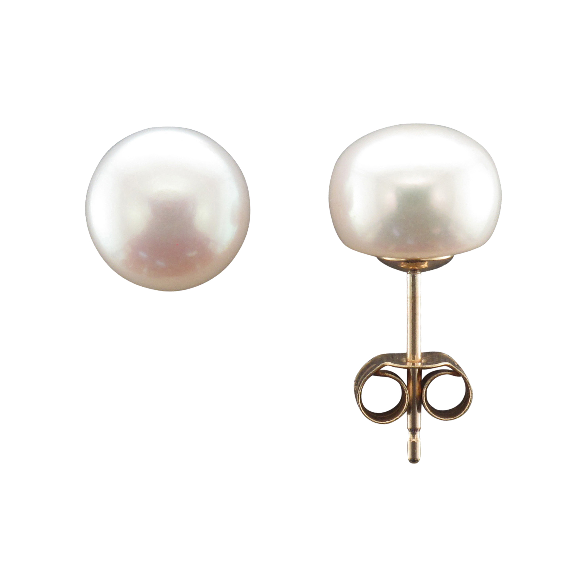 8MM FRESHWATER PEARL STUD EARRING 9CTY