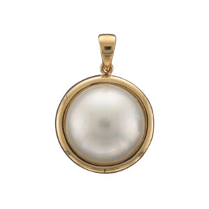 9CTY 13MM ROUND MABE PEARL PENDANT